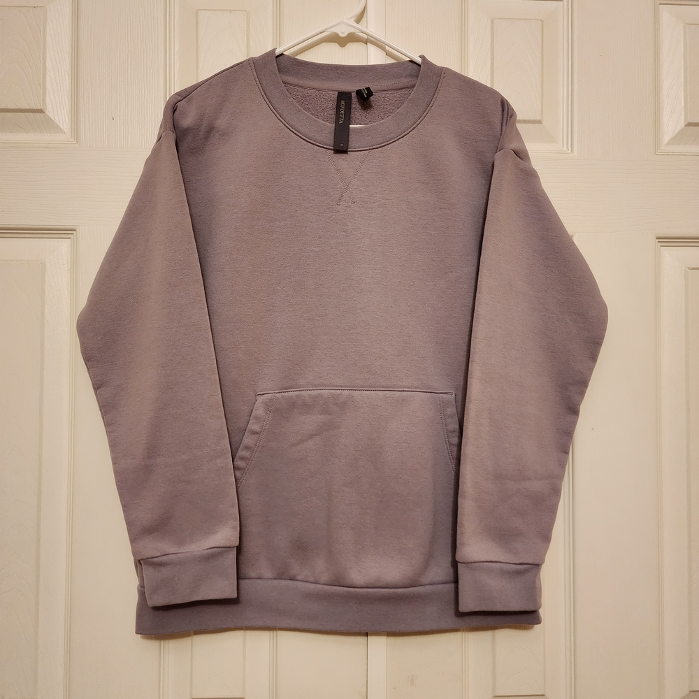 Mondetta Crewneck Everyday Soft Fleece Sweatshirt Light Purple For Women Size M